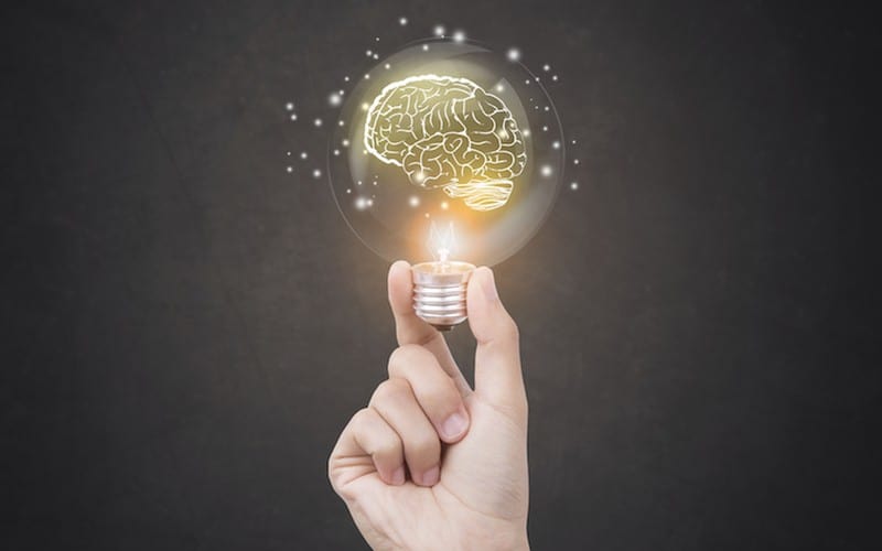 light bulb shrinking brain